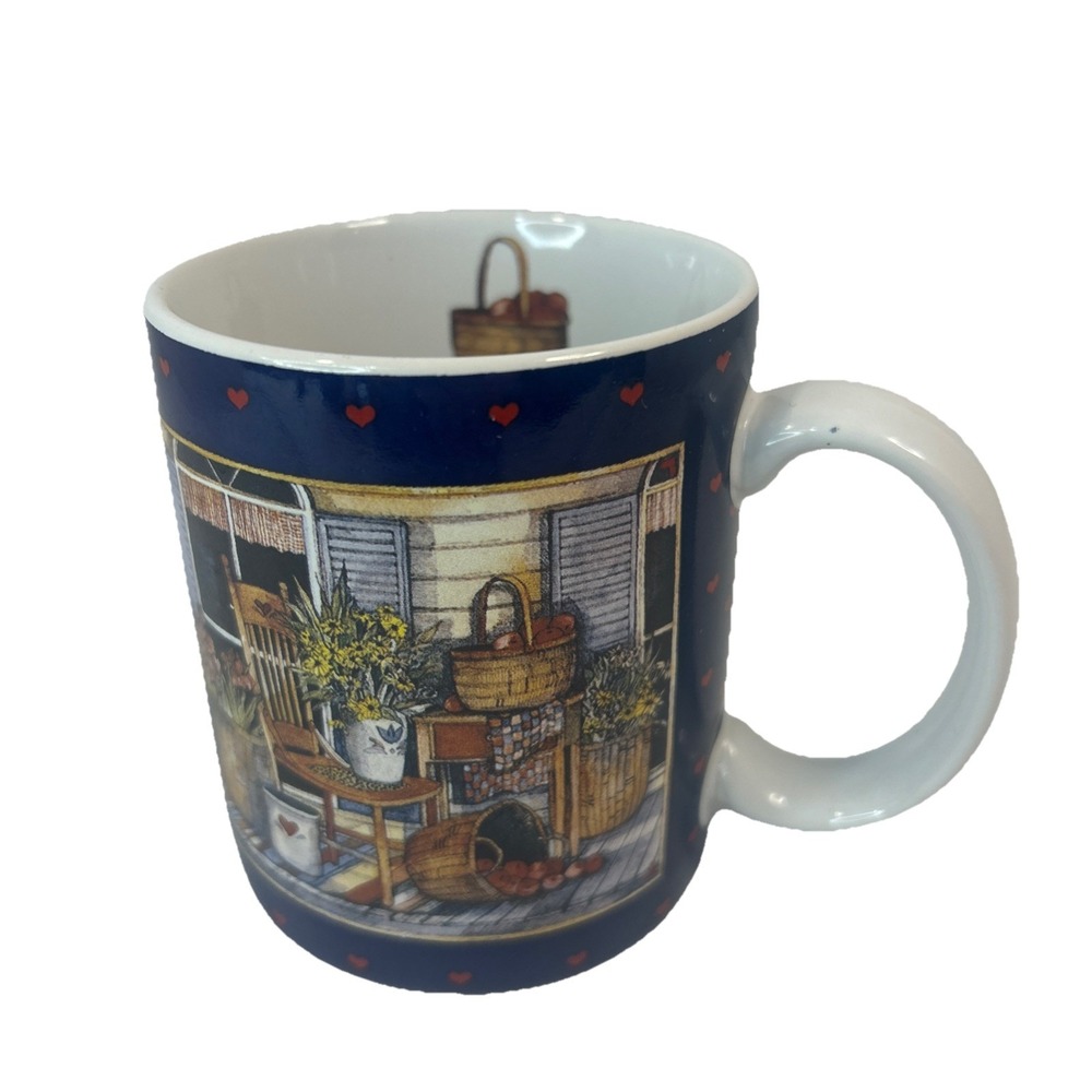 Vintage Susan Winget Ceramic Coffee Mug‎ "Flowers on the Porch" Lang And Wise 96